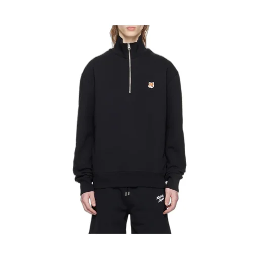Maison Kitsuné Fox Head Patch Half-Zip Sweatshirt