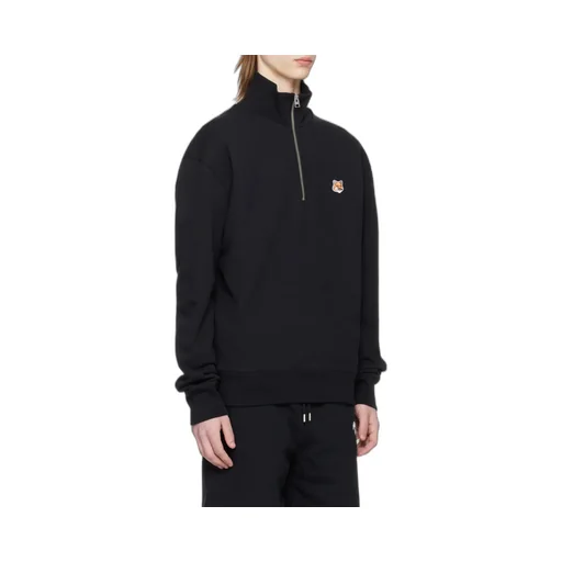 Maison Kitsuné Fox Head Patch Half-Zip Sweatshirt