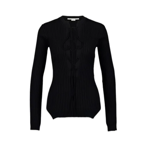 Stella Mccartney Lace-Up Ribbed Knit Jumper