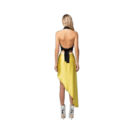 Elisabetta Franchi Draped Crepe Mini Skirt