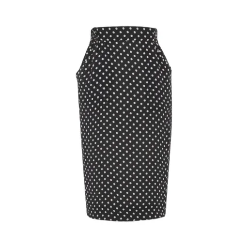 Saint Laurent Dotted Pencil Skirt