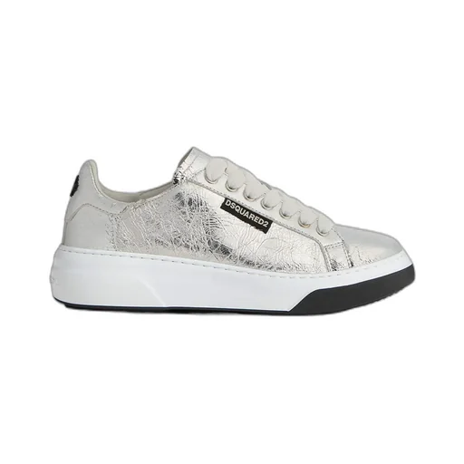 Dsquared2 Round-Toe Metallic Lace-Up Sneakers