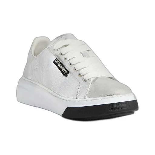 Dsquared2 Round-Toe Metallic Lace-Up Sneakers