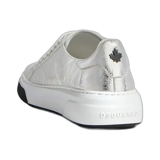 Dsquared2 Round-Toe Metallic Lace-Up Sneakers