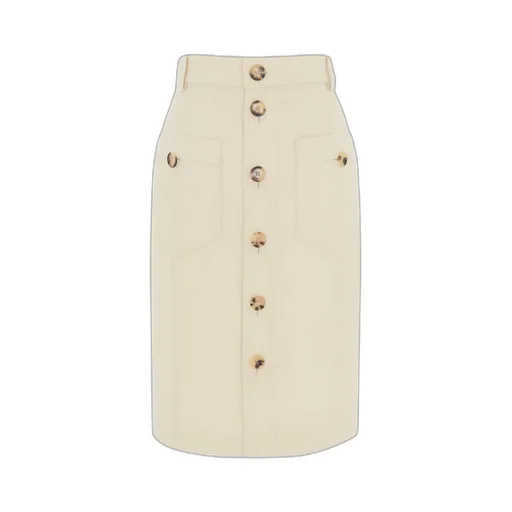 Saharienne Midi Skirt In Canvas