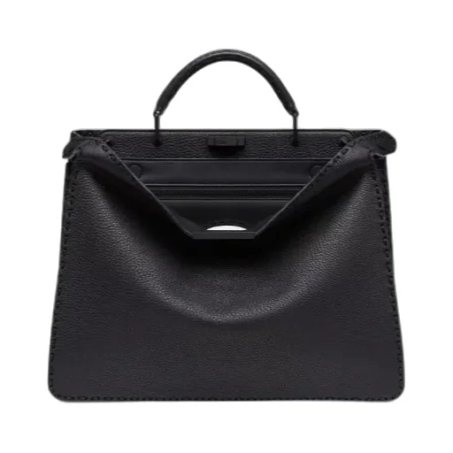 Black Selleria Bag With 713 Hand-Sewn Topstitches