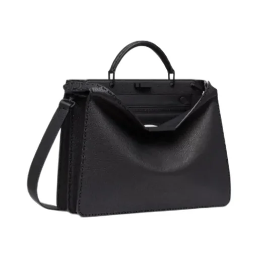 Black Selleria Bag With 713 Hand-Sewn Topstitches