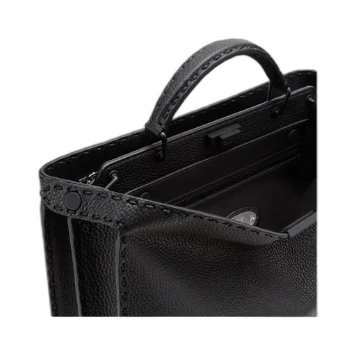 Black Selleria Bag With 713 Hand-Sewn Topstitches