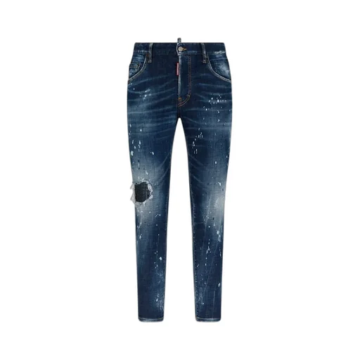 Dsquared2 Paint Splatter Distressed Skinny-Cut Jeans