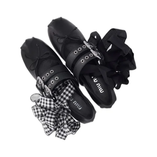 Miu Miu Belted Detailed Ballerina Flats