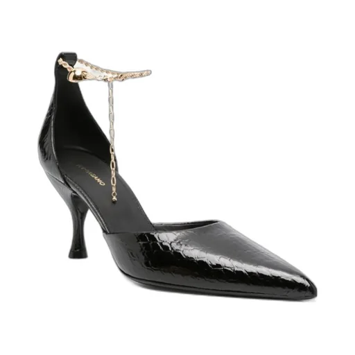 Pointed Ankle Chain High Heels