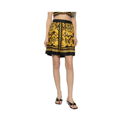 Versace Pattern-Printed Pleated Skirt