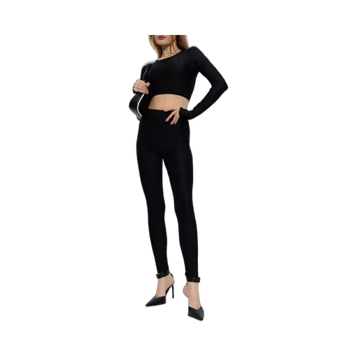Versace Jeans Couture Rhinestone Embellished Leggings