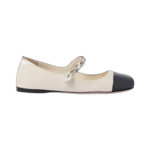 Miu Miu Two-Toned Chain-Linked Ballerinas