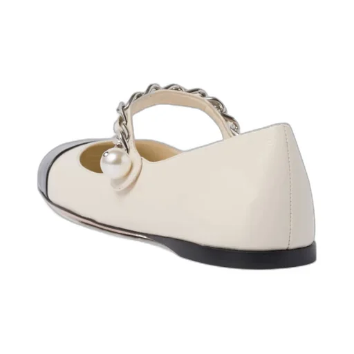 Miu Miu Two-Toned Chain-Linked Ballerinas