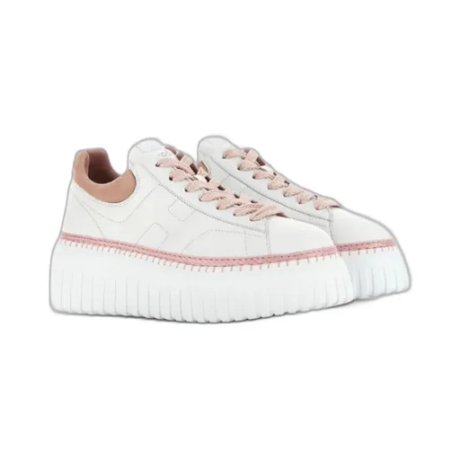 Hogan H-Stripes Platform Lace-Up Sneakers