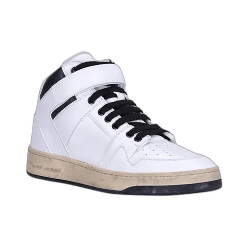Saint Laurent Round Toe Lace-Up Sneakers