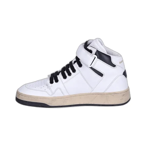 Saint Laurent Round Toe Lace-Up Sneakers