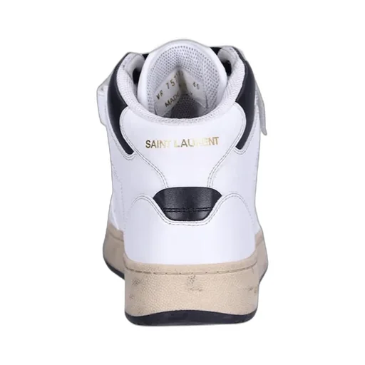 Saint Laurent Round Toe Lace-Up Sneakers