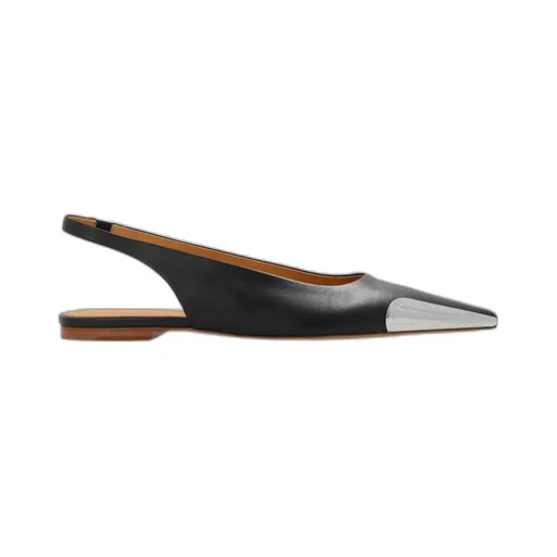 Off-White Allenframe Pointed Toe Slingback Ballerina Shoes