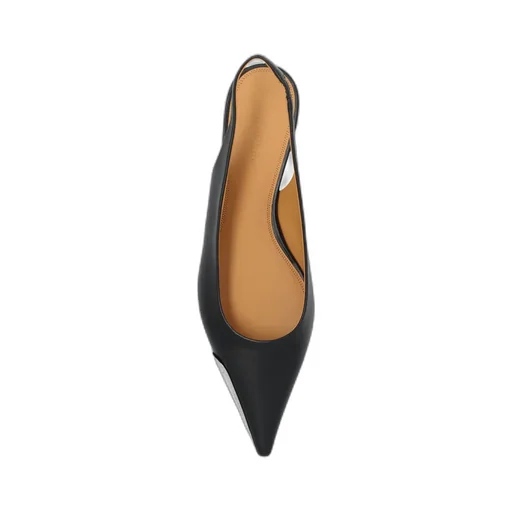 Off-White Allenframe Pointed Toe Slingback Ballerina Shoes