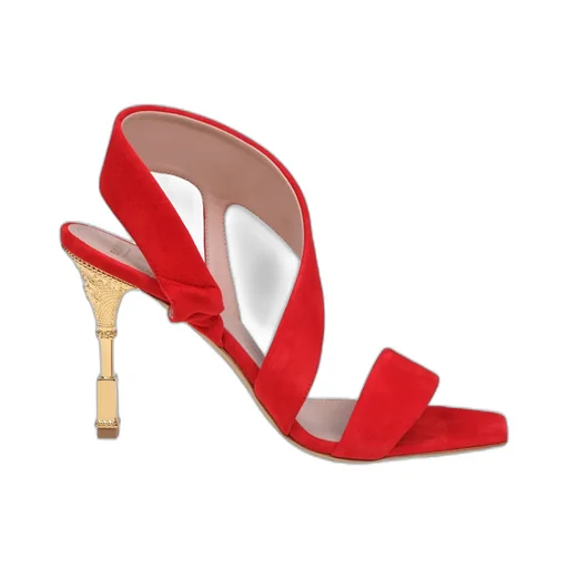 Balmain Logo Engraved Heeled Sandals