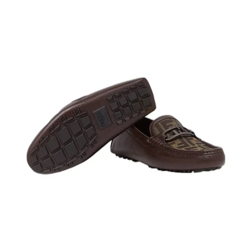 Fendi Logo Detailed Slip-On Loafers