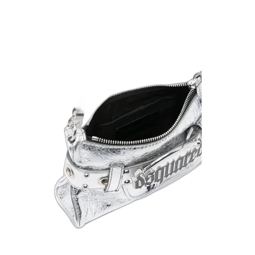 Dsquared2 Gothic Logo-Plaque Zipped Clutch Bag