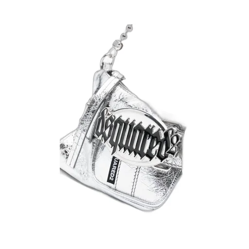 Dsquared2 Gothic Logo-Plaque Zipped Clutch Bag