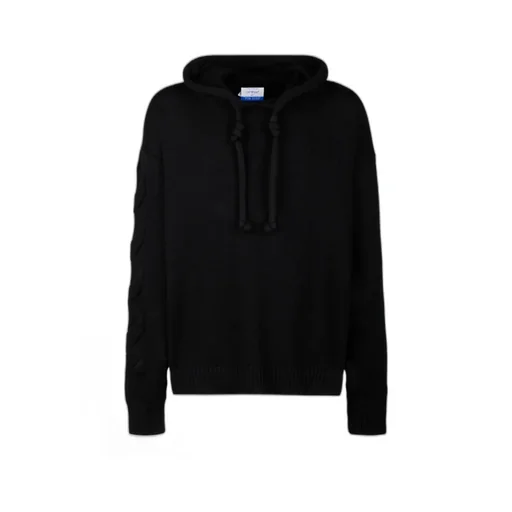 Off-White 3D Signature Drawstring Knitted Hoodie