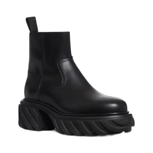 Off-White Exploration Motor Round Toe Ankle Boots