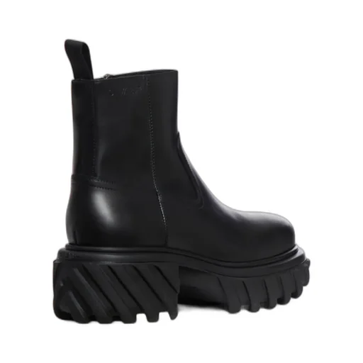 Off-White Exploration Motor Round Toe Ankle Boots