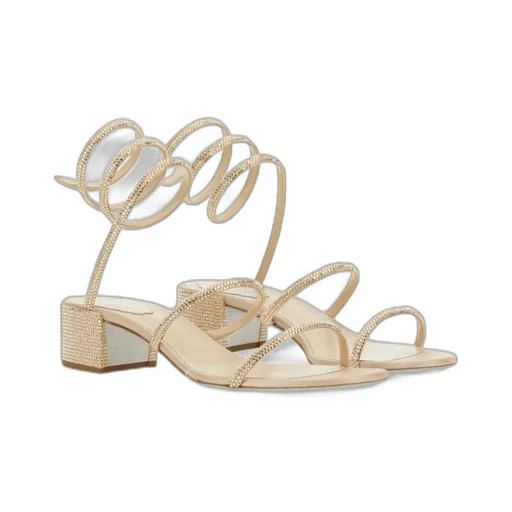 René Caovilla Cleo Embellished Open Toe Sandals