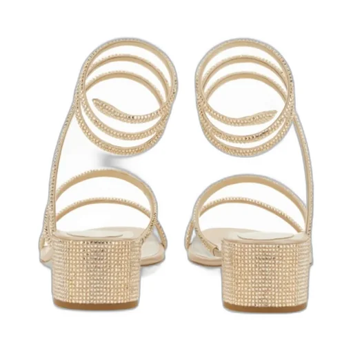 René Caovilla Cleo Embellished Open Toe Sandals