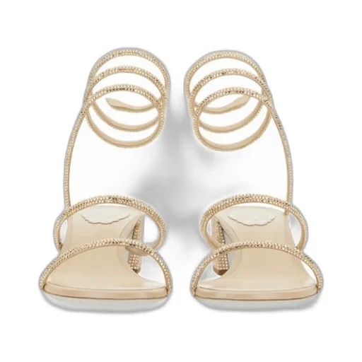 René Caovilla Cleo Embellished Open Toe Sandals
