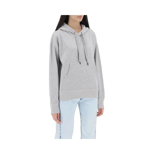 Isabel Marant Sylla Logo Embroidered Drawstring Hoodie