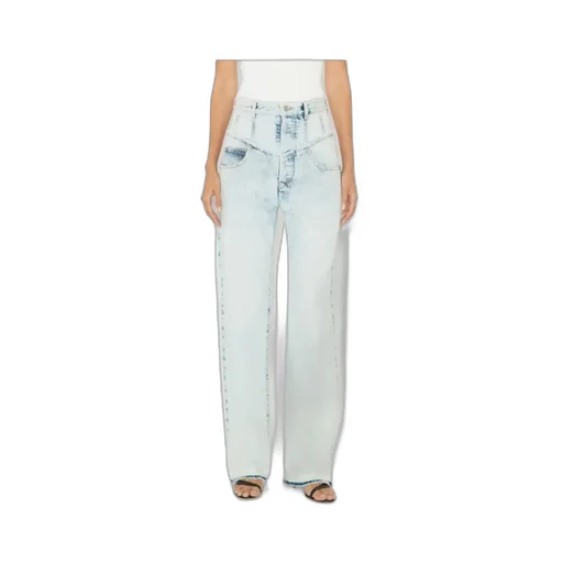 Isabel Marant Noemie Frayed Edge Straight Leg Jeans