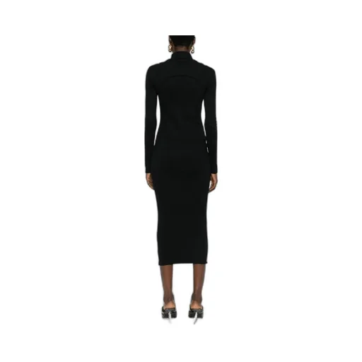 Off-White High-Neck Stretch Dress