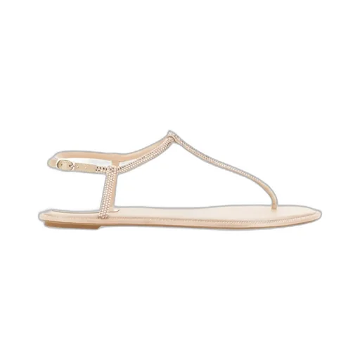 René Caovilla Diana Embellished Thong Sandals