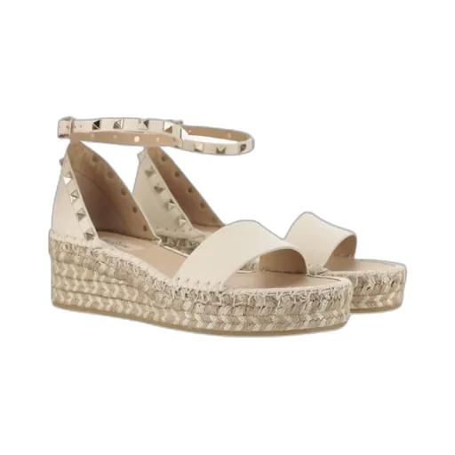 Valentino Garavani Rockstud Open Toe Espadrille Sandals