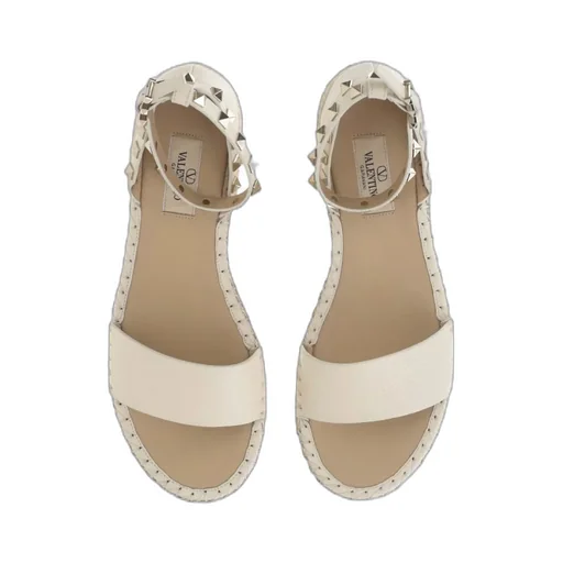 Valentino Garavani Rockstud Open Toe Espadrille Sandals