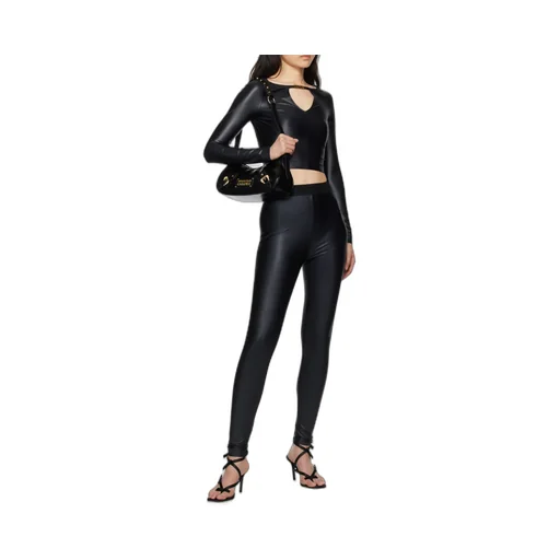 Versace Jeans Couture Cut-Out Detailed Jersey Cropped Top