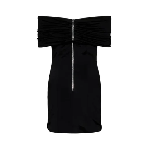 Balmain Buttonedboat Neck Mini Dress