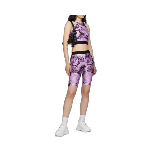 Versace Jeans Couture Magazine-Printed Sleeveless Cropped Top