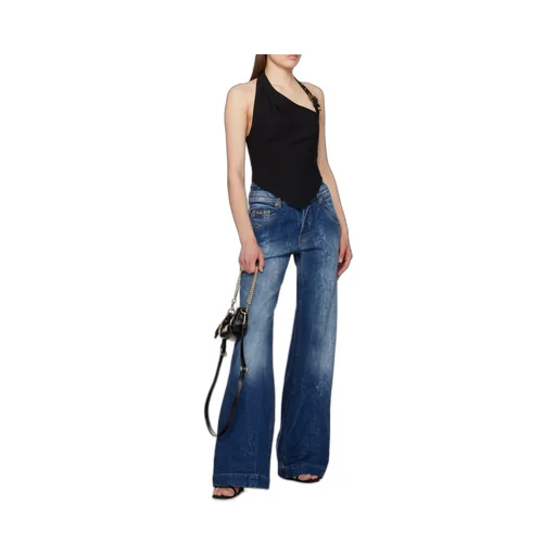 Baroque-Buckle Cropped Top