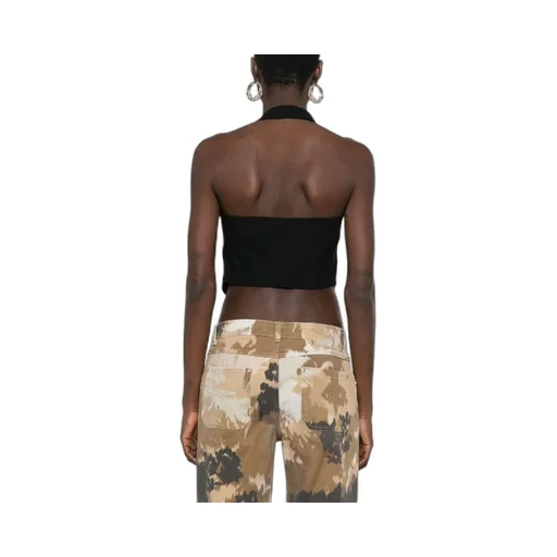 Baroque-Buckle Cropped Top