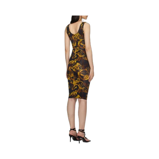 Watercolour Couture-Print Midi Dress