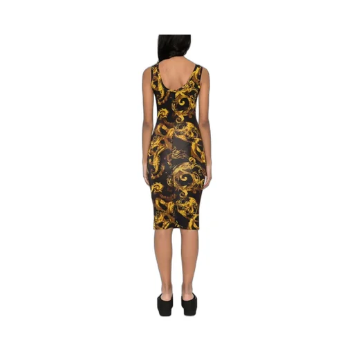 Watercolour Couture-Print Midi Dress