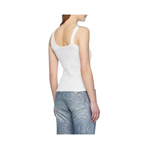 Versace Jeans Couture Buckle-Embellished Ribbed Tank Top