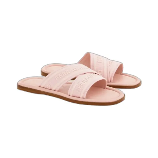 Salvatore Ferragamo Logo Embossed Slip-On Sandals